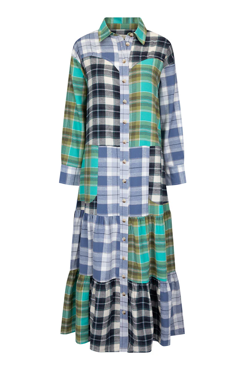 High Tide Flannel Maxi Dress